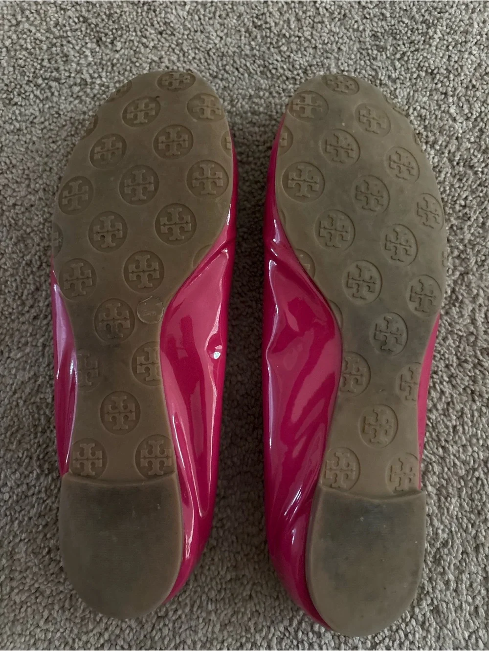 Women's Tory Burch Pink Patent Leather Ballet Flats